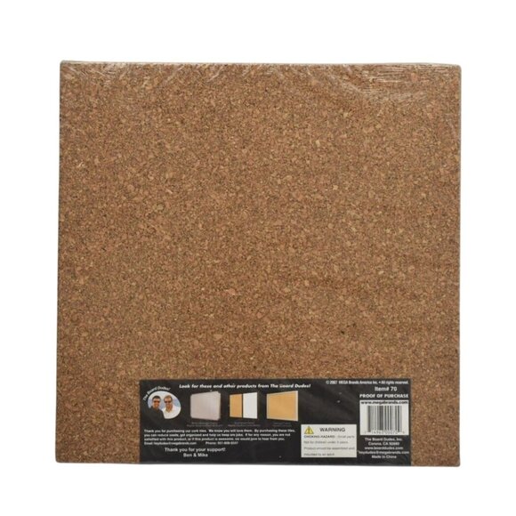 Board Dudes Cork Tiles 4 Pack 12"x12" With Mounting Tape - Picture 2 of 3